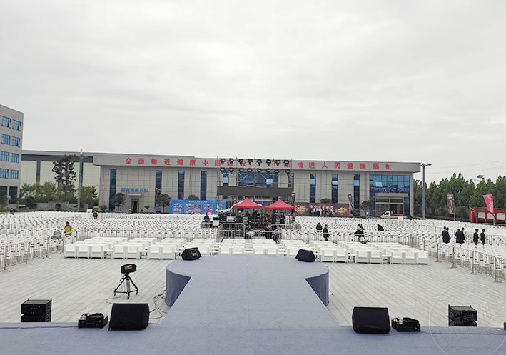 郑州桌椅租赁公司助力优德双优产业园正式举办音乐盛典成功